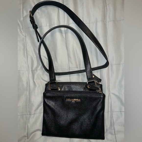 Karl Lagerfeld Black Leather Crossbody - Picture 3 of 3